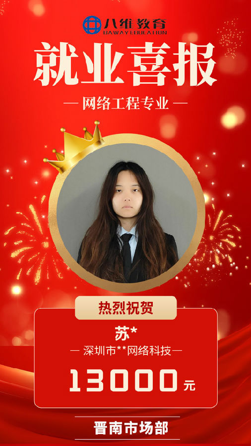 八维职业学校网络工程专业最新喜报来袭